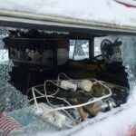 У Вінниці вандали розбили бус на площі Ліверпуль