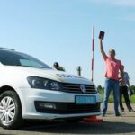 Змагання з маневрування серед поліцейських охорони тривають у Вінниці. ФОТО