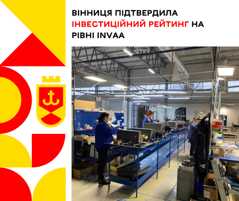 Вінниця підтвердила інвестиційний рейтинг на рівні invAA