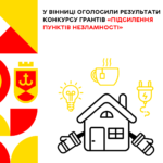 У Вінниці оголосили результати конкурсу грантів «Підсилення пунктів Незламності»