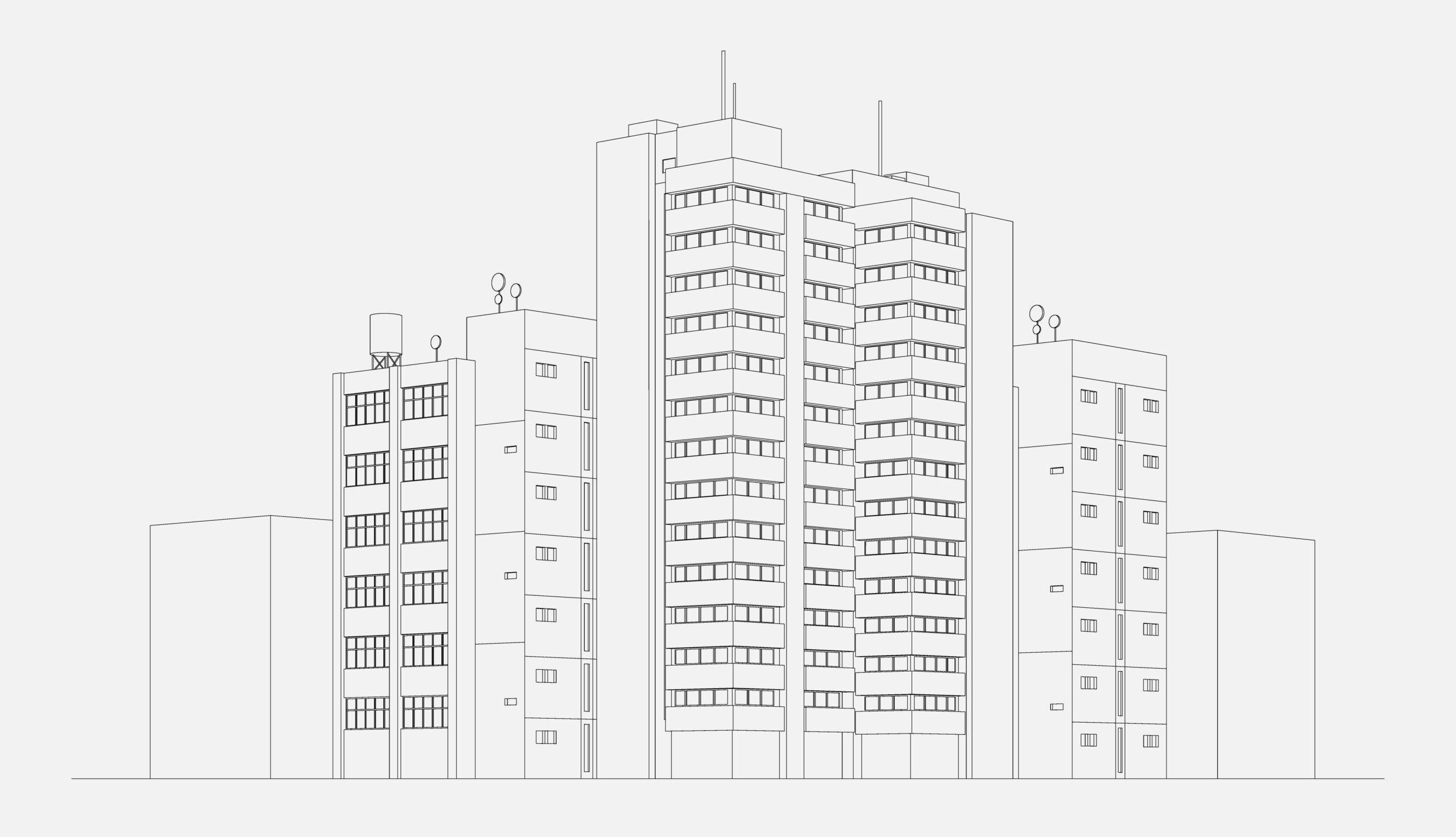City architecture illustration