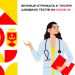 Вінниця отримала 41 тисячу швидких тестів на COVID-19