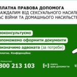 Постраждалі від сексуального насильства під час війни та домашнього насильства можуть отримати безоплатну правову допомо