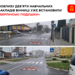 "Берлінські подушки" встановили уже поблизу дев’яти навчальних закладів