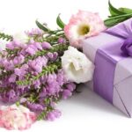 Holidays___International_Womens_Day_Bouquet_of_flowers_and_a_gift_for_a_girl_on_March_8_057125_
