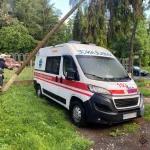 На Вінниччині дерево впало на автомобіль «швидкої»