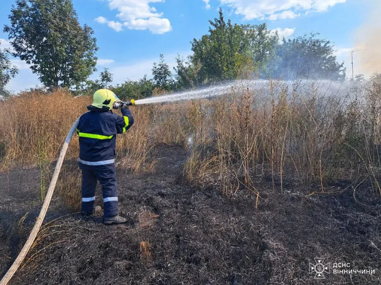 На Вінниччині минулої доби спалахнуло 26 пожеж: причина