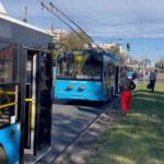 У Вінниці на вул Шевченка зупинився громадський транспорт