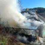 На Вінниччині горів комин та господарча споруда