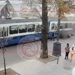 У центрі Вінниці горів трамвай (відео)