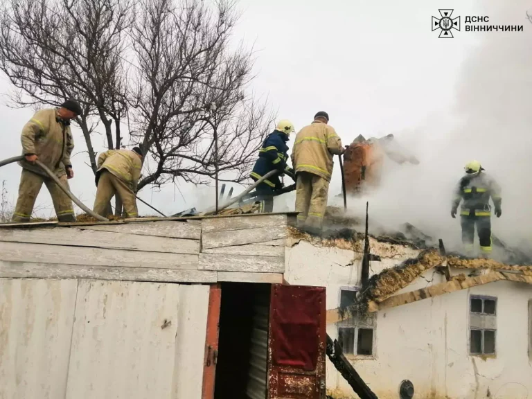 На Вінниччині спалахнула пожежа у житловому будинку (фото)
