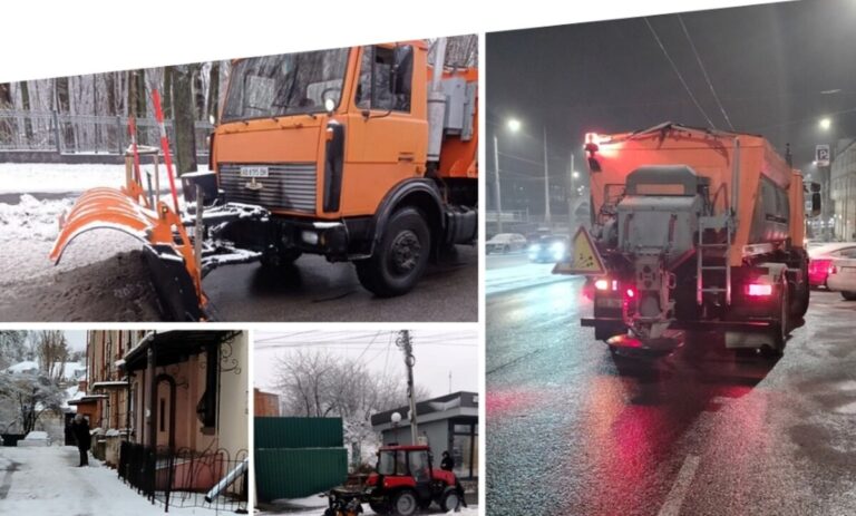 Снігопад у Вінниці: на вулицях працює спецтехніка та сотні комунальників