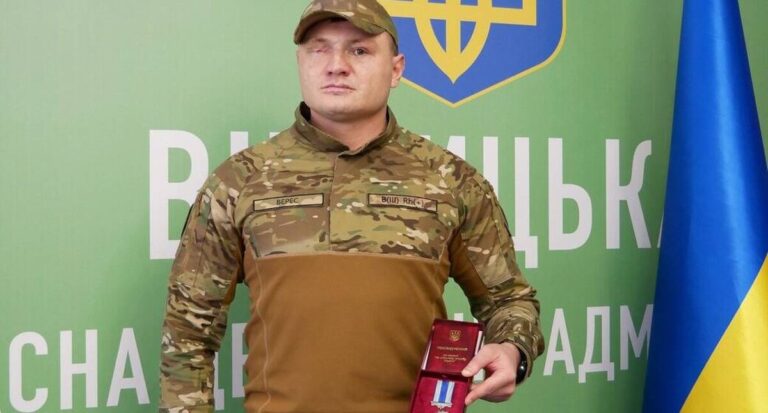 Ветерана з Вінниці нагородили медаллю «За військову службу Україні»