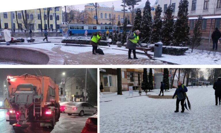 У Вінниці понад 40 одиниць техніки та 200 працівників прибирають снігові замети