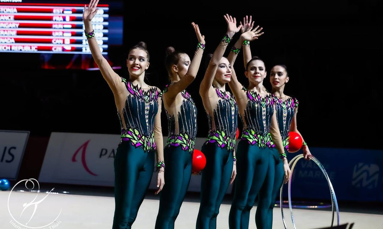 Українська збірна з художньої гімнастики, у складі якої вінничанка, виграли «срібло» у Франції