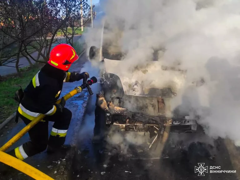 У Вінниці поблизу ЖК «Авалон» загорілась автівка (ФОТО)