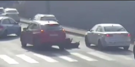 У Вінниці водій Mitsubishi на «зебрі» збив пішохода (ВІДЕО)