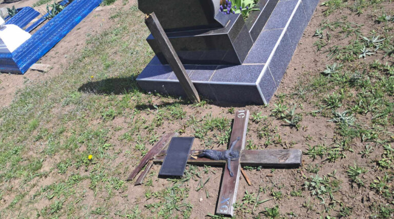 У селі на Вінниччині невідомі вчинили вандалізм на кладовищі (ФОТО)