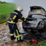 На Вінниччині на польовій дорозі вщент згорів легковий автомобіль