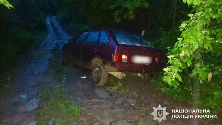 Автокрадій-невдаха: на Вінниччині чоловік застряг викраденим авто у багнюці й пішов пішки
