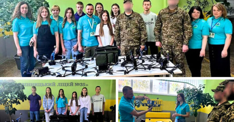 Вінницькі школярі передали Захисникам 11 дронів та Bandera Power