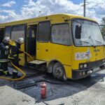У Вінниці горів автобус: що відомо