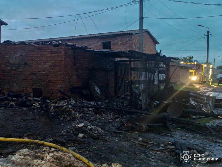 Вогонь знищив гараж і автомобіль у Літинській громаді
