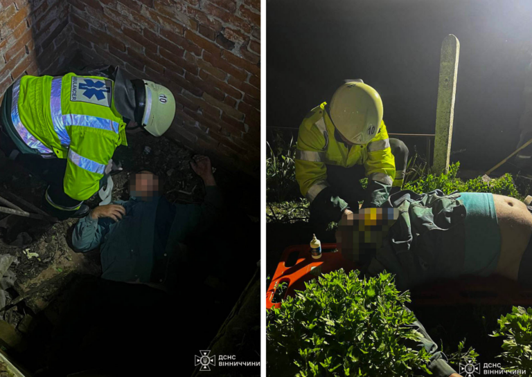 На Вінниччині рятувальники витягли чоловіка з триметрової жомової ями
