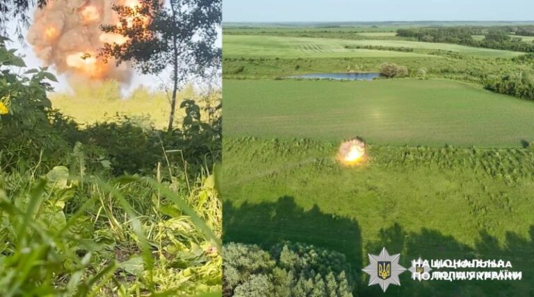 На Вінниччині знищили знайдену бойову частину ворожого безпілотника (ВІДЕО)