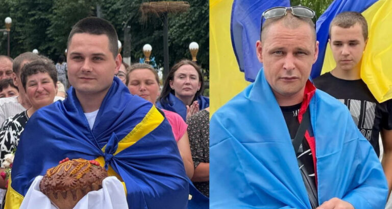 На Вінниччині місцеві мешканці зустріли двох воїнів, які повернулися з російського полону