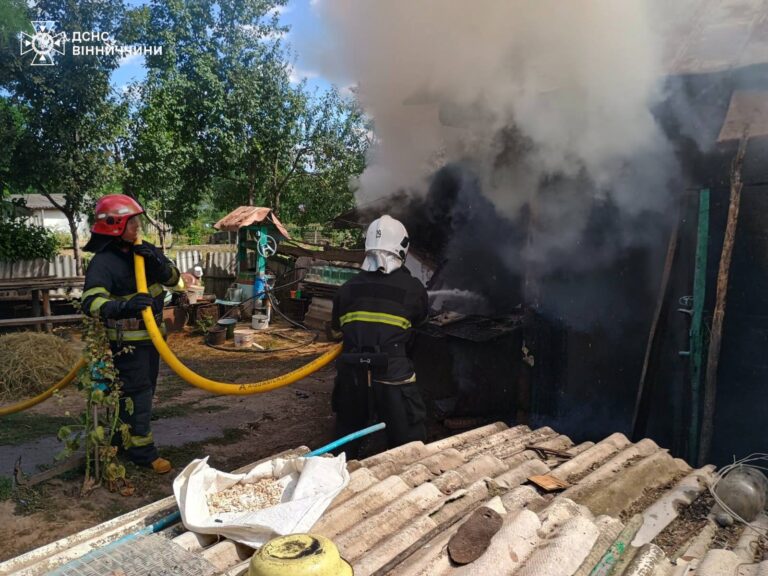 На Вінниччині рятувальники ліквідували 17 пожеж за добу
