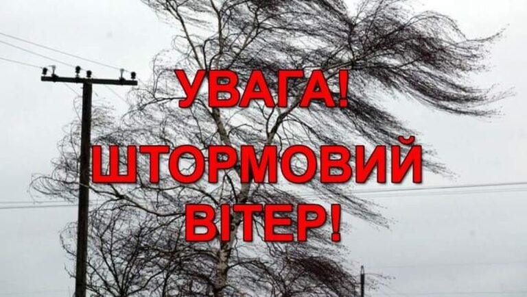 На Вінниччині через потужний вітер оголосили штормове попередження