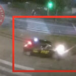 Нічна ДТП у Вінниці: Nissan врізався у світлофор (ВІДЕО)
