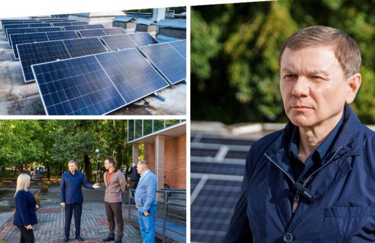 На території однієї зі спортивних шкіл Вінниці встановили сонячну електростанцію