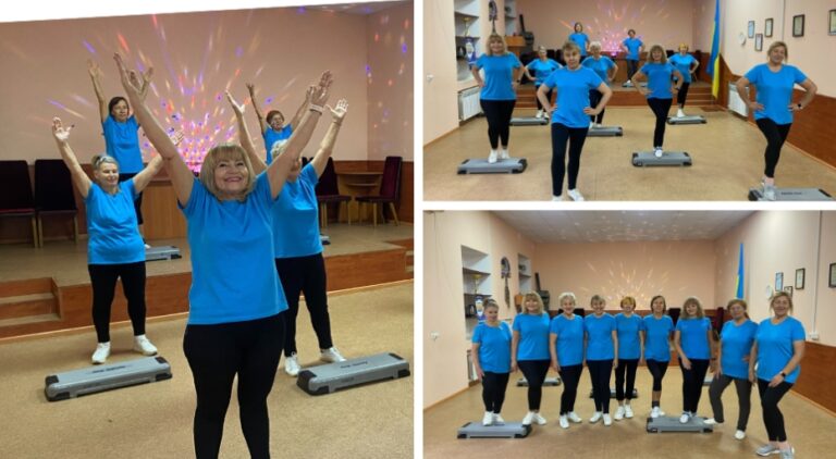 Пані 60+ танцюють: у терцентрі провели відкрите заняття зі степ-аеробіки
