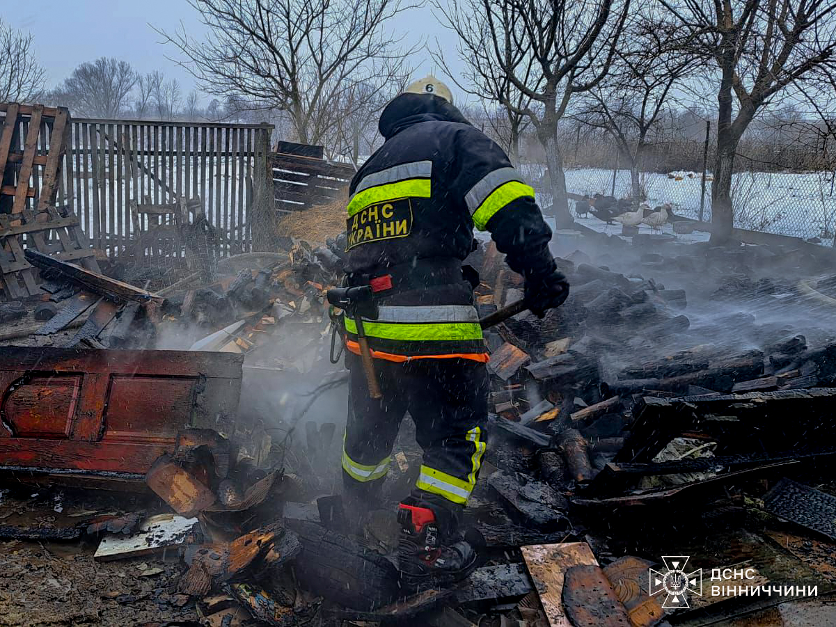 Вогонь у будинках, господарських спорудах та зерносушарці: на Вінниччині сталося 12 пожеж