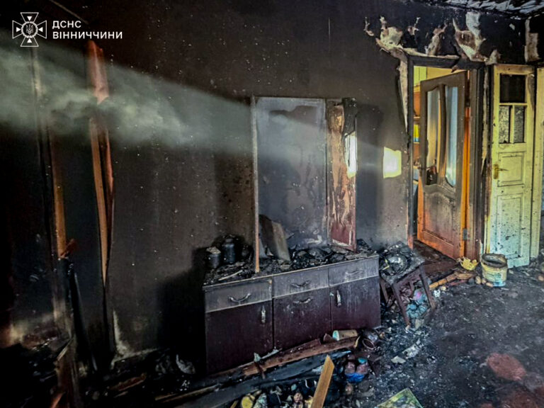 На Вінниччині внаслідок пожежі загинула людина