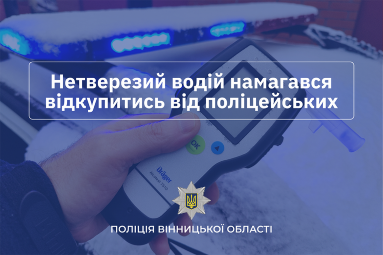 На блокпості під Вінницею водій намагався підкупити поліцію