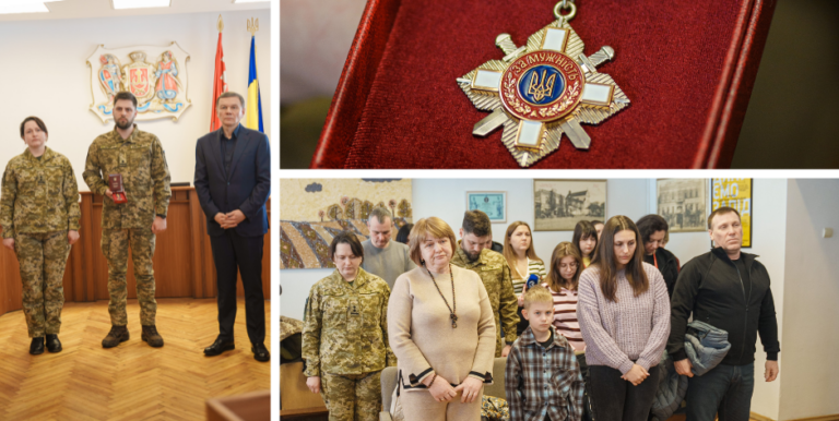 У Вінниці родині загиблого прикордонника Євгена Тхора вручили орден «За мужність»