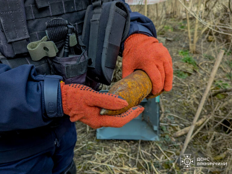 На Вінниччині сапери ДСНС знищили небезпечні артснаряди