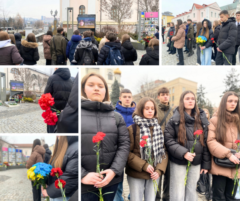 У Вінниці школярі вшанували пам’ять випускників, які загинули на війні