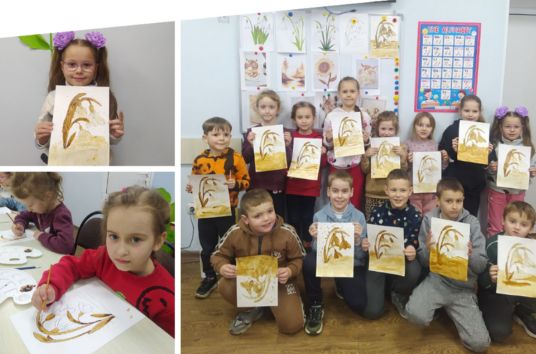Підсніжники з ароматом кави: у Вінниці провели креативну артгодину для дітей