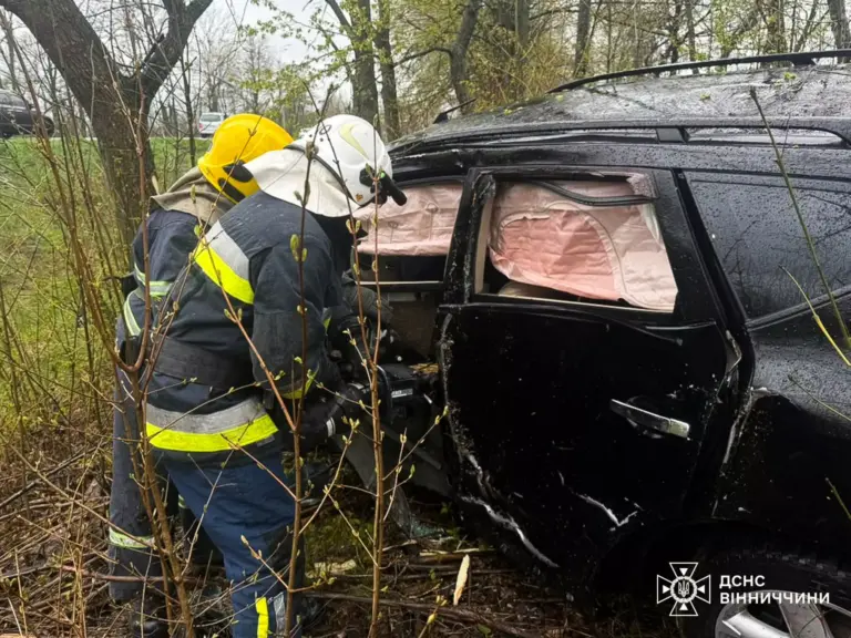 Аварія у Гайсинській громаді: рятувальники витягли водія з розбитого авто