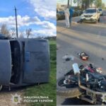 Перекидання авто і зіткнення з мотоциклом: що сталося на дорогах Вінниччини 29 квітня