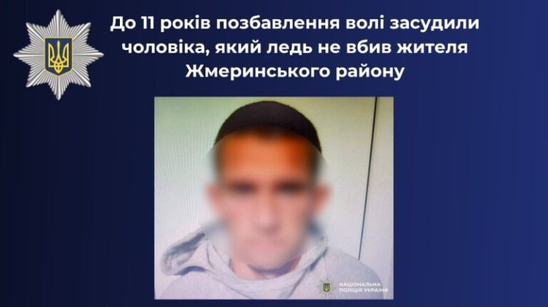На Вінниччині чоловіка засудили за спробу вбивства знайомого