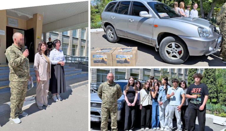 Школярі з Вінниці передали позашляховик Захисникам на фронт