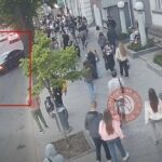 У центрі Вінниці камери зафіксували момент зіткнення BMW та Skoda (відео)