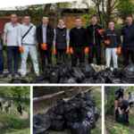 Студенти й комунальники прибирали берег річки у Вінниці