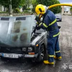 У Бершаді автомобіль спалахнув під час руху (ФОТО)