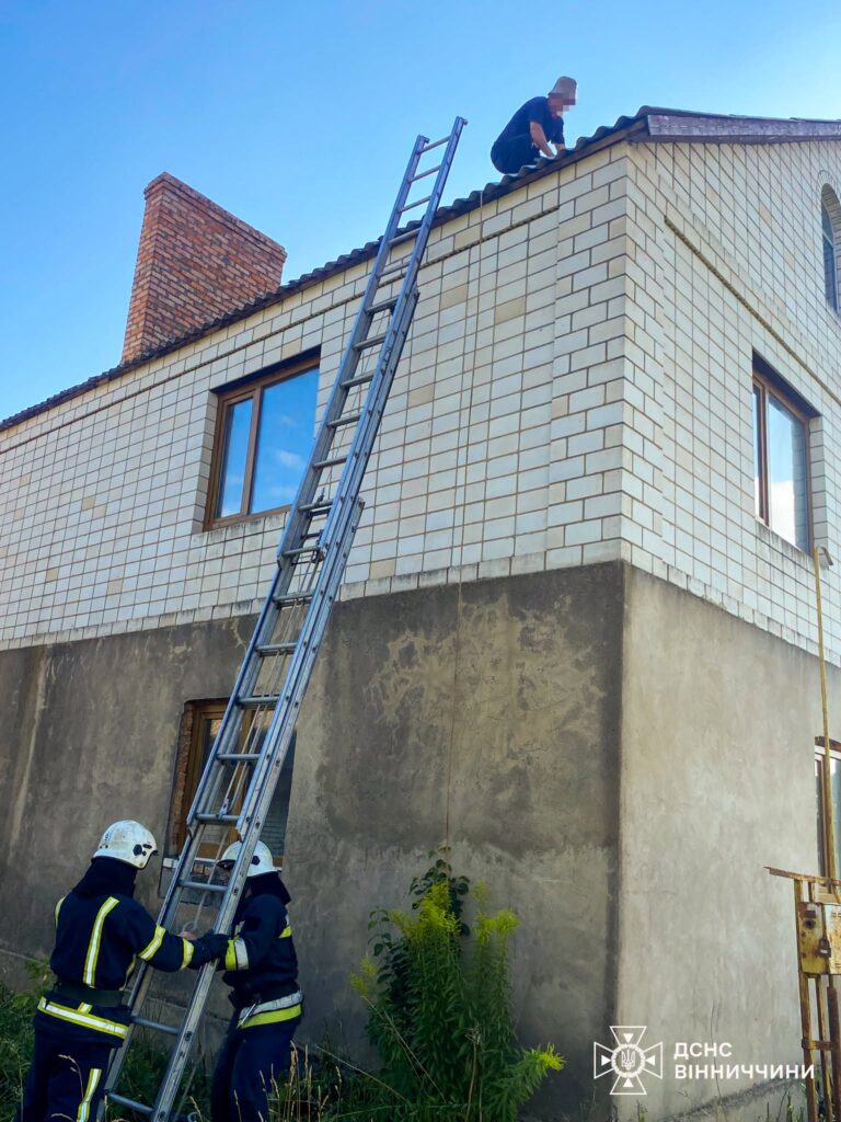 Лагодив дах після негоди й опинився у пастці: на Вінниччині ДСНС врятувала чоловіка